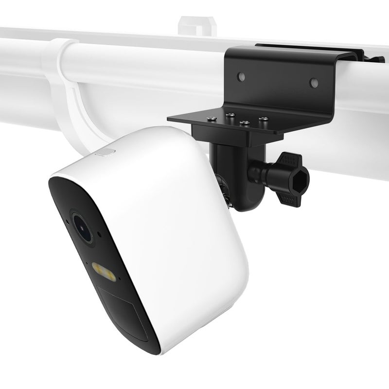 OkeMeeo Gutter Mount for eufyCam 2C/2C Pro/3/3C/SoloCam C210/SoloCam S220, Outdoor Mount for Wyze Cam Pan V3/Arlo Cameras and More 1/4"-20 Threaded Camera(White, 1 Pack) - Image 1